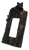 Set of 2 Rustic Forest Black Bears Climbing Tree Wall Single Rocker Cover