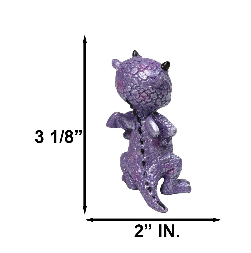 Ebros Gift Purple Surly Dragon with Attitude Fantasy Figurine
