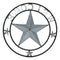 Large 24"D Rustic Western Lone Star Welcome Galvanized Metal Wall Circle Sign