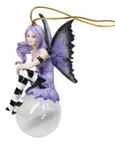 Evangeline Violet Flora Bubble Rider Fairy Ornament Amy Brown Holiday Collection