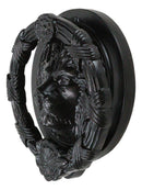 Hand Forged Cast Iron Black Royal Venetian Lion Head Decorative Door Knocker