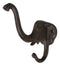 Pack Of 2 Rustic Cast Iron Safari Elephant Trunk Up Double Peg Wall Hook Hanger