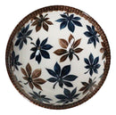 Ceramic Floral Arabesque Double Rice Bowl Gift Set with Chopsticks 10oz Bowls