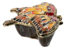 Orange Monarch Butterfly Pewter Austrian Crystals Bejewelled Trinket Jewelry Box