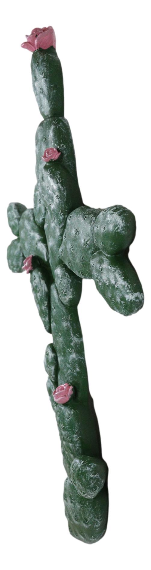 Western Southwest Flowering Saguaro Cactus Cacti Forest Wall Cross Decor Plaque
