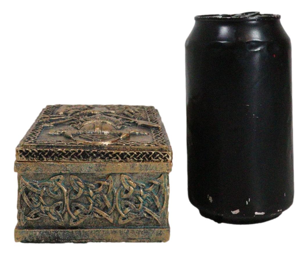 Viking Chief God Odin The All Father With Ravens Arrows War Trinket Box Figurine