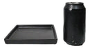 Pack Of 6 Kokuyo Black Ceramic Square Appetizer Salad Plates With Lip 6.25"L