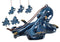 Set Of 6 Blue Giant Sea Octopus Ocean Marine Wall Hanging Decor Tree Ornaments