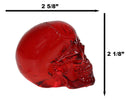 Pack of 12 Red Translucent Witching Hour Gazing Skull Miniature Figurines 2.5"L