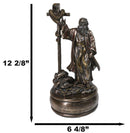 Moses Lifting Up The Bronze Serpent Pole to Ward Off Venomous Serpents Figurine