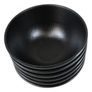 Pack Of 6 Black Silk Melamine Rice Miso Soup Salad Fruit Small Bowls 15oz