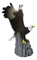 American Pride Bald Eagle with Open Wings by Rocky Cliff Ledge Figurine 5.75"H