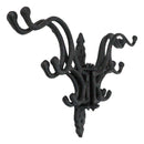 Cast Iron Victorian Swivel Wall Hook Rustic Black 4 Arm Rotating Coat & Hat Rack