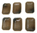 Set Of 6 Japanese Sunaji Kairagi Earth Sky Porcelain Condiment Sauce Dishes 2oz
