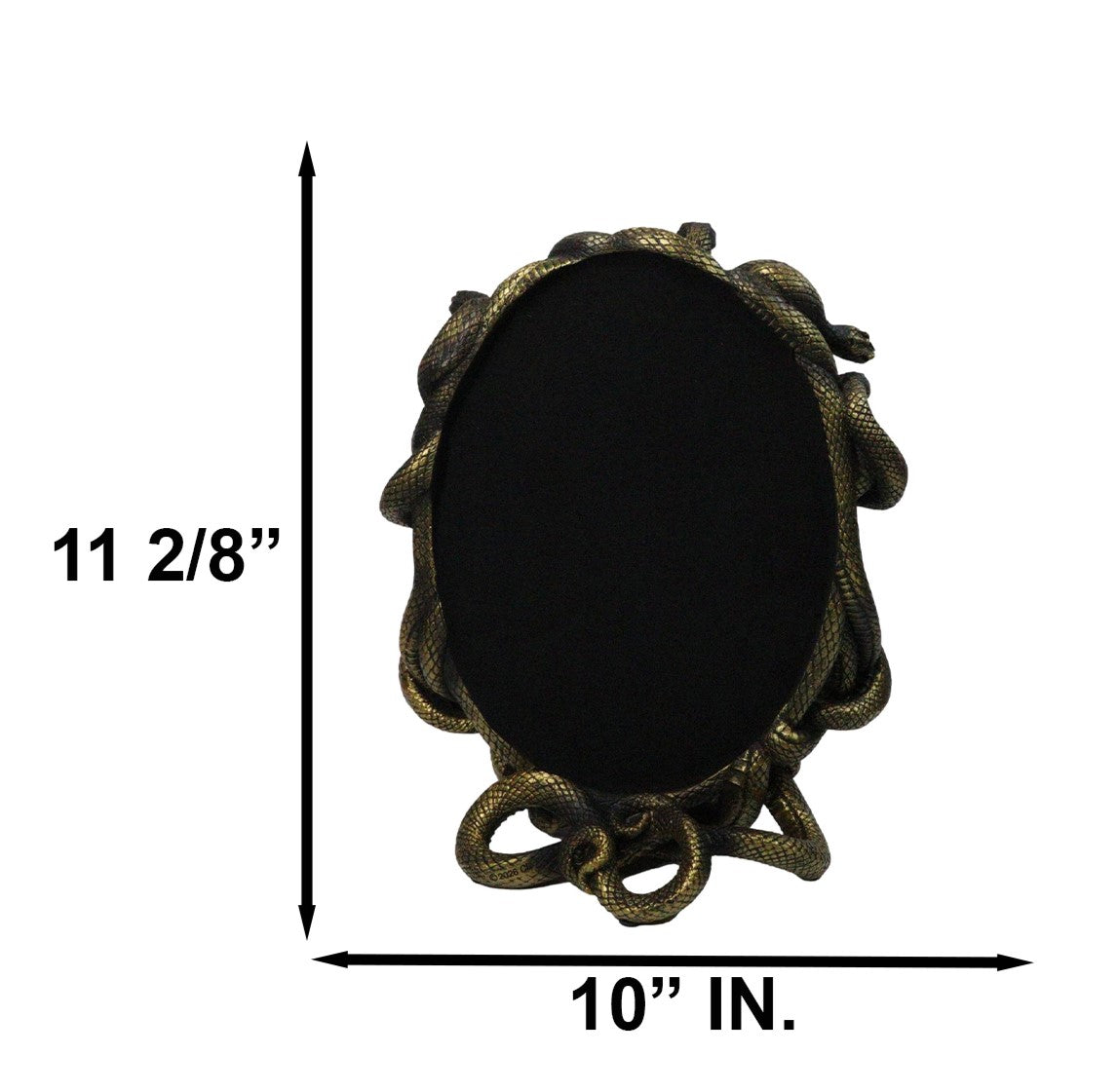 Ebros Greek Goddess Medusa Gorgon Snake Hair Freestanding Table Mirror 11.25"H