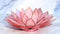 Fuchsia Pink Capiz Seashells Lotus Flower Votive Tea Light Candle Holder 8.5"D
