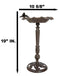 Rustic Cast Iron Hummingbird Perching On Sunflower Garden Bird Feeder Bath 19"H