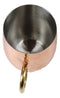 Moscow Mule Copper Plated Stainless Steel Hammered Barrel Cup Mug Gold Handle