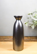 Set Of 6 Porcelain Tetsu Kesho Iron Balck Japanese Wine Sake Tokkuri Flasks 9oz
