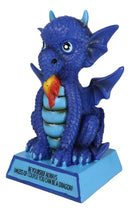 Ocean Blue Koan Cartoon Dragon Figurine Be Yourself Unless You Can Be A Dragon!