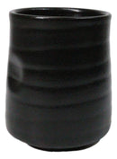 Pack Of 6 Modern Minimalist Black Kokuyo Glazed Ceramic Yunomi Tea Cups 9oz