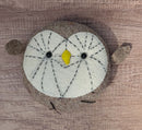 Fiona Walker England Handmade Organic Mini Baby Grey Owl Head Hanging Wall Decor