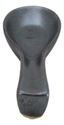 Pack of 6 Black Tetsu Kesho Ceramic Asian Soup Spoons With Hook Ends 5.75"L
