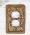 Set of 2 Rustic Western Tooled Floral Lace Double Receptacle Outlet Wall Plates