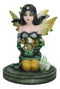 Kneeling Bumblebee Spring Fairy With Crystal Ball On Garden Mini Figurine