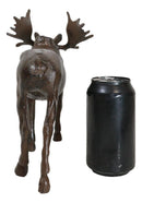 Cast Iron Large Emperor Stag Elk Bull Moose In Bronze Finish Figurine 11.25"L - Ebros Gift