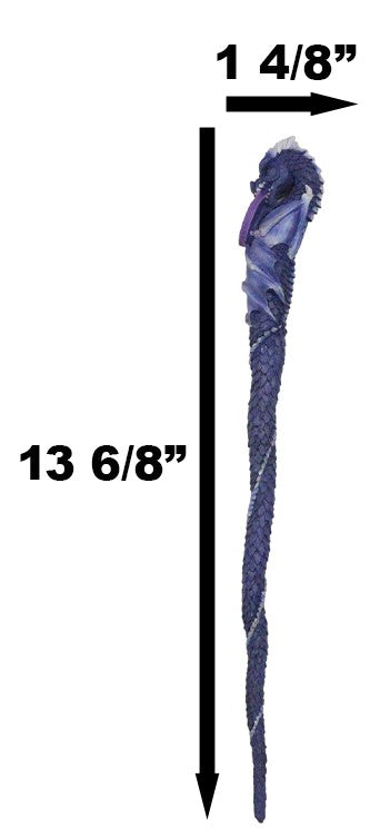 Purple Air Wind Gust Drake Elemental Dragon Fantasy Cosplay Magic Wand 14" L