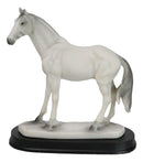Equine Rare Breed Camarillo White Horse Steed Model Figurine On Base 6.25"L