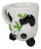 Topsy Turvy Ceramic Giant Asian Panda Bear Latte Juice Dessert Mini Mug Cup