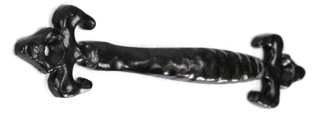 Cast Iron Rustic Black Fleur De Lis Drawer Cabinet Door Pulls Hardware 4 Pack