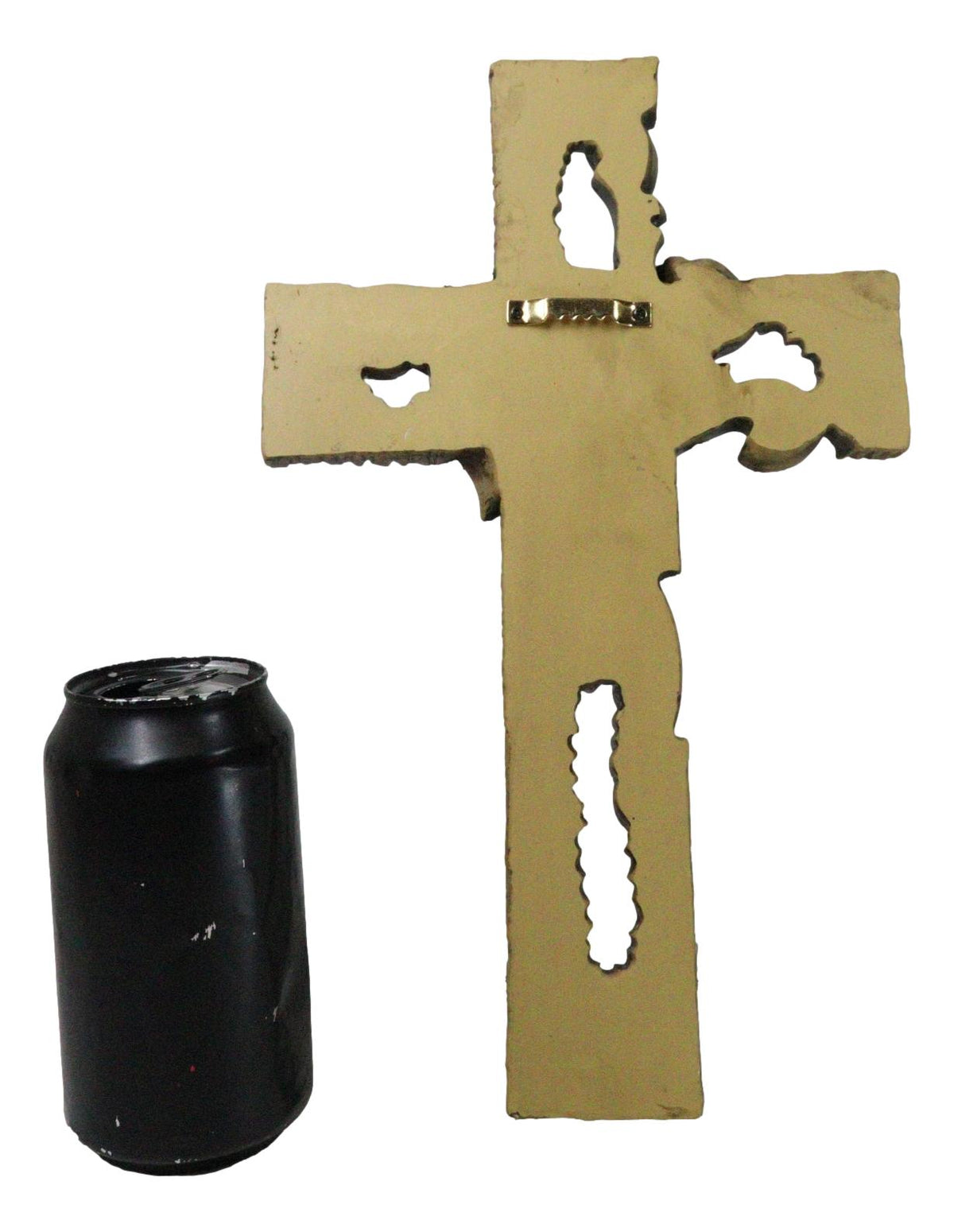 Rustic Southwest Faux Wooden Turquoise Flowers And Red Heart Wall Cross Cutout