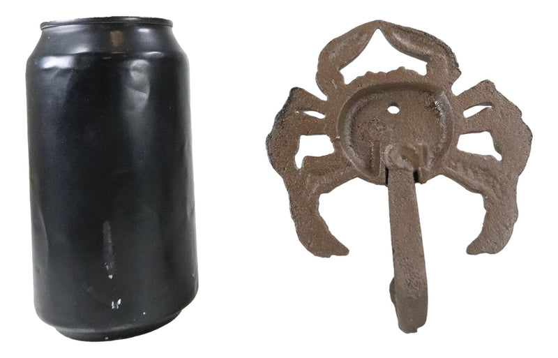 Pack of 2 Cast Iron Rustic Nautical Coastal Sea Shellfish Crab Wall Coat Hooks