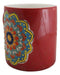 Red Muladhara Root Chakra Zen Flower Of Life Mandala Circle Ceramic Mug Cup