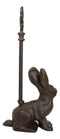 Rustic Cast Iron Bunny Hare Rabbit Door Stop Or Porter With Long Handle