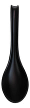 Pack Of 6 Matte Black Melamine Asian Noodle Soup Spoons With Ladle Hook Ends