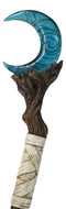 Wicca Witchcraft Sorcerers Fantasy Crescent Moon Dendritic Branch Magic Wand