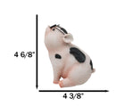 Adorable Realistic Animal Farm Napoleon Fat Piglet Pig Wearing Glasses Figurine