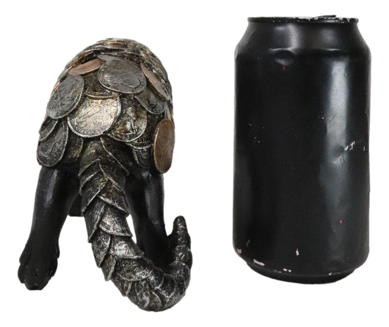 Western Rustic Armadillo With Engraved Coins Armor Money Savings Piggy Bank