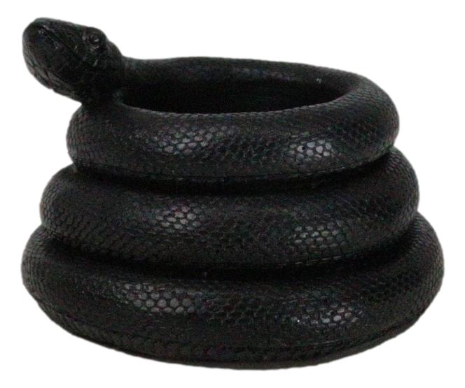 Pack Of 2 Witchcraft Dark Magic Black Coiled Snake Tea Light Votive Candleholder