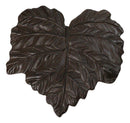 Pack of 3 Rustic Cast Iron Leaf Stepping Stone Textured Botanical Garden Accent