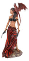 Tribal Warrior Dragon Witch Ebony Princess Meike Holding Falcata Blades Statue
