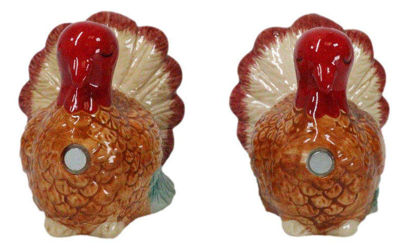 Autumn Festive Thanksgiving Dinner Turkey Hens Ceramic Salt And Pepper Shakers
