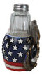 US Navy Sailor Eagle Anchor Trident Emblem And Flag Salt Pepper Shakers Holder