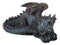 Whimsical Fantasy Purple Shy Garden Dragon Hatchling Hiding Behind Tail Figurine