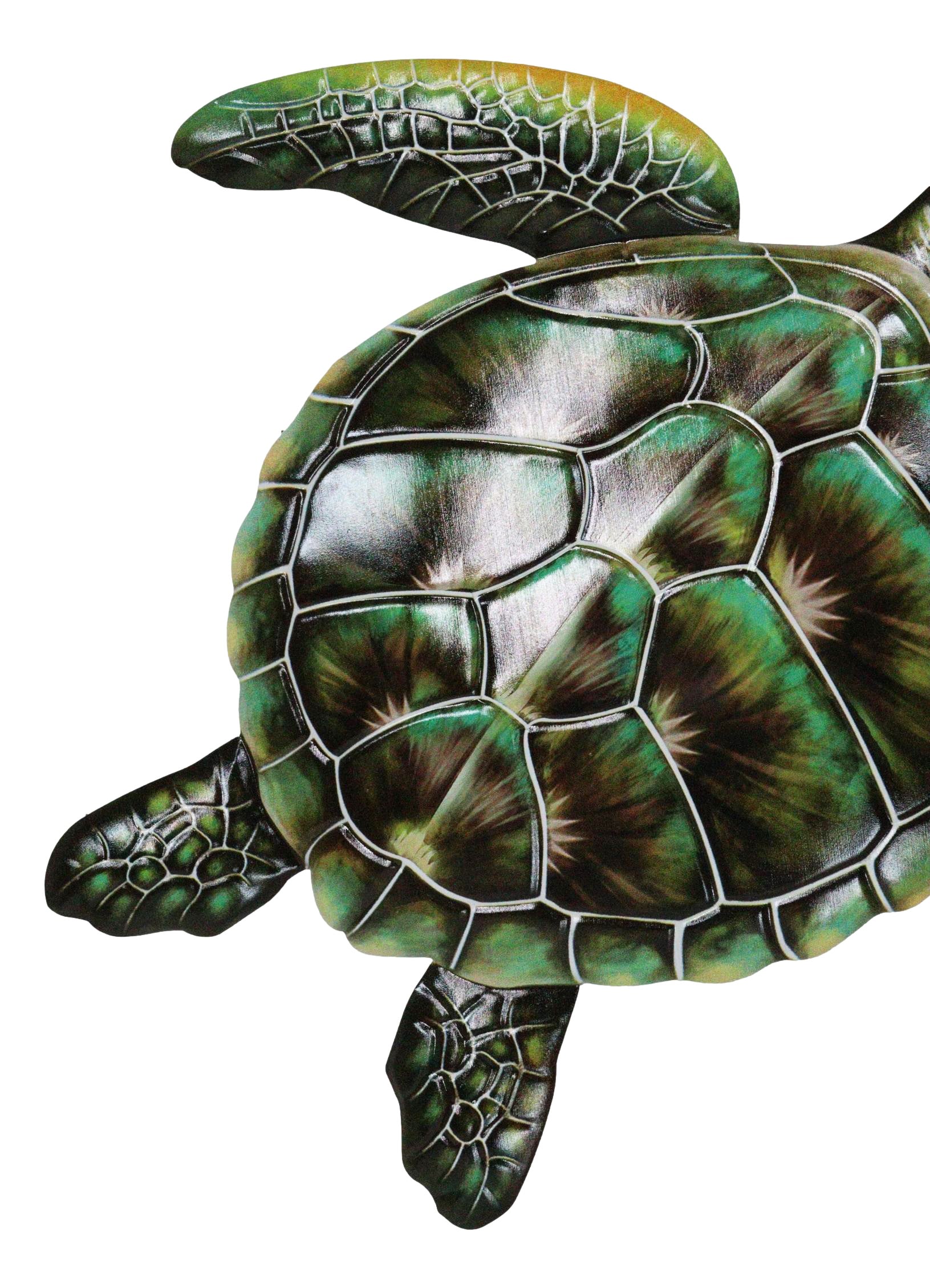 Marine Ocean Harmony Series Green Bermuda Elegant Sea Turtle Metal