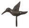 Set Of 2 Rustic Whimsical Cast Iron Hummingbird Wall Coat Towel Keys Hook Decor